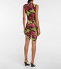 Printed ruched minidress