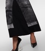 Trompe l'oeil jersey maxi skirt