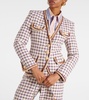 Checked cotton-blend jacket