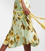 Floral caped midi dress