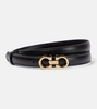 Gancini leather belt