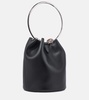 Ring Large leather bucket bag