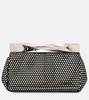 Twist Mini studded suede clutch