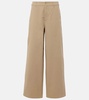 Pablo cotton twill wide-leg pants