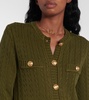 Cable-knit cotton cardigan