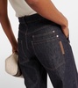 Cropped straight jeans