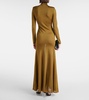 Turtleneck jersey gown