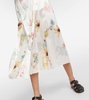 Jane floral silk midi dress