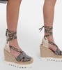 Embellished espadrille wedges