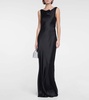 Maria crepe satin maxi dress