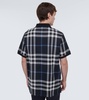 Checked cotton polo shirt