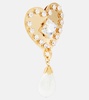 Embellished faux pearl clip-on earrings