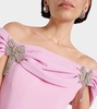 Odetta embellished bow-detail minidress