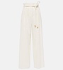 Tristin checked cotton-blend wide-leg pants