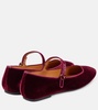 Velvet Mary Jane flats