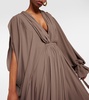 All-In asymmetric crepe maxi dress