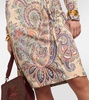 Paisley belted minidress