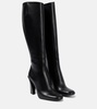 Leather knee-high boots