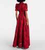 Henrietta belted brocade gown