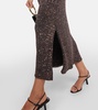 Milos metallic knit maxi skirt