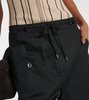 Mid-rise cotton cargo pants