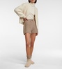 Drawstring cashmere shorts