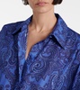 Ottie paisley silk habotai shirt