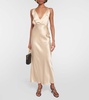 Milo silk charmeuse midi dress