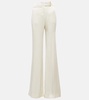 Wide-leg satin pants