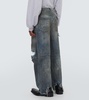 Distressed wide-leg jeans