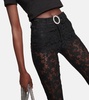 Floral high-rise lace pants