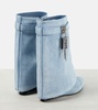 Shark Lock denim ankle boots