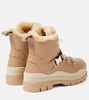 Arosa shearling-trimmed leather boots