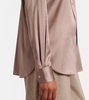 Silk-blend satin shirt