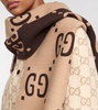 GG jacquard wool and silk scarf