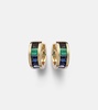 14kt gold hoop earrings with gemstones