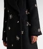 Gianni embellished wool-blend coat