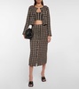 Jabal checked midi skirt