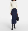 Calder denim midi skirt