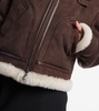 Shearling-trimmed suede jacket