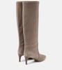 Suede knee-high boots