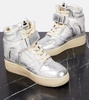 Ellyn metallic leather high-top sneakers