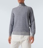 Cable-knit cashmere half-zip sweater