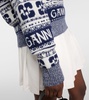 Ganni Jacquard Wool Sweater With Logo Pattern