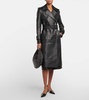 Murphy leather trench coat