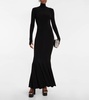 Turtleneck jersey gown