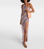 Zigzag one-shoulder beach dress