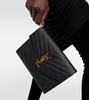 Cassandra quilted leather clutch