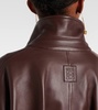 Balloon leather jacket