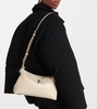 T-Lock shearling-lined leather clutch